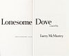 MCMURTRY, LARRY. Lonesome Dove. New York, (1985). First edition, with dust jacket.