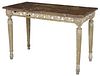 Louis XVI Style Carved Paint Decorated Pier Table