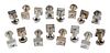 Eight Pairs of Silver Nut and Bolt Cufflinks