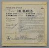 The Beatles Twist and Shout EP, 1963, signed on the verso in black pen by all four, John Lennon, Pau