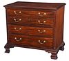 American Chippendale Figured Mahogany Chest of Drawers