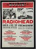 Radiohead concert poster, framed, 35 x 25 inches