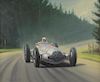 Roy Nockolds (British, 1911 - 1979). R. Caracciola driving a Mercedes at  the Nurburg ring in the Ge