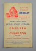 Chelsea v Charlton Football League (South) War Cup Final programme, 15th April 1944 at The Empire St