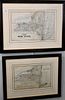 Three Hand Colored Engraved Double Page Maps of New York, one drawn by Lucas, engraved by Welch, to include "Plan of the State of New York"; "New York