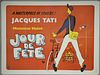 Four Jacques Tati British Quad film posters, Jour de Fete, Mon Uncle & 2 x Mr Hulot's Holiday, folde