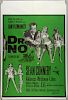 James Bond Dr. No (Re-release) British Double Crown film poster, starring Sean Connery, United Artis