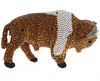 Peyote Stitched Fully Beaded Buffalo Sculpture