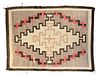 A DINÉ/NAVAJO EASTERN RESERVATION STYLE RUG WEAVING, "INTERLOCKING AND DIAMOND," NEW MEXICO,