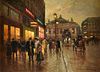 ÉDOUARD CORTÈS (French 1882-1969) A PAINTING, "Place d'Opera," 20TH CENTURY,