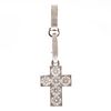 Diamond, 18k White Gold Cross Pendant, Cartier
