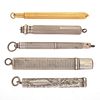 Collection of Victorian 14k Toothpick with Sterling Silver Pencils