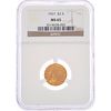 1927 US $2.5 Indian Head Gold Quarter Eagle Coin NGC Slabbed MS65