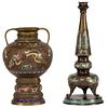 Japanese Cloisonne  Bronze Vases