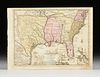 after NICOLAS SANSON (1600-1667) A COLONIAL AMERICA MAP, "La Floride," AMSTERDAM, 1721-1778,