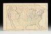 JOHN TALLIS (1817-1876) AN AMERICAN CIVIL WAR MAP, "United States," LONDON, CIRCA 1863,