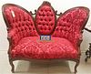 VICT STYLE UPHOLS SETTEE 42"H X 52 1/2"W