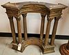 18/19TH C ITALIAN GILTWOOD COLUMNED STAND (PROBABLY FOR A PRIE-DIEU) 29"H X 29 1/2"W