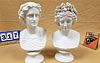 TRAY 2 CLASSICAL PARIAN BUSTS 11" & 11 1/2"