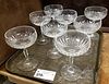 TRAY 8 CUT GLASS CHAMPAGNES