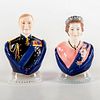 2 Royal Worcester Candle Snuffers, Elizabeth II and Philip