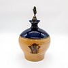 Doulton Lambeth Whiskey Flask with Stopper, Monogrammed