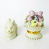 2pc Lenox Easter Basket and Bunny Trinket Boxes