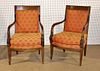 PAIR OF REGENCY STYLE ARM CHAIRS