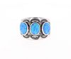 Navajo Blue Opal & Sterling Silver Ring