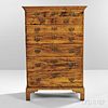 Tiger Maple Tall Chest of Drawers