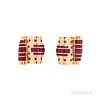 Boucheron 18kt Gold and Ruby Dress Clips