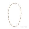 Van Cleef & Arpels 18kt Gold and White Agate "Alhambra" Necklace