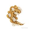 Barbara Anton 18kt Gold and Cultured Pearl Brooch