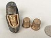 Three Antique Gold Thimbles, One Cased
