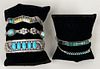 Five Native American Sterling/Turquoise Bracelets