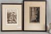 Two Signed Etchings, W. Lee-Hankey, M. Whitcombe