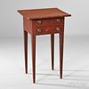 Red-painted Maple Two-drawer Stand