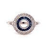 18k Sapphire Diamond Mount Ring