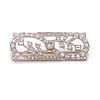 Art Deco Platinum Diamonds Brooch