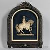 Cast Bronze and Parcel-silvered Profile Equestrian Portrait of Major General George B. McClellan