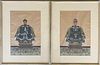 Pair Chinese Ancestral Portraits