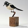 Carved and Painted Magpie
