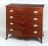 Portsmouth Hepplewhite Inlaid Bow Front Chest
