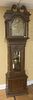 Tiffany & Co Carved Oak Brass Dial Tall Case Clock