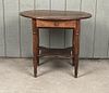 French Provincial Round One Drawer Side Table