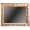 Espejo. Principios del SXX. Marco de madera dorada con luna rectangular. Decorado con molduras y mosaicos de espejo en el marco.