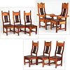 A group of 8 dining chairs, Andy & Aaron Sanchez