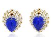 DAVID WEBB BLUE LAPIS, DIAMONDS ENAMEL EARRINGS