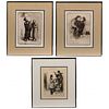Honore Victorin Daumier (French, 1808-1878) Etching and Print Assortment