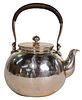 Japanese Silver Hammered Bamboo Teapot